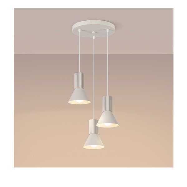 Lustră bej din metal ø 30 cm Niru – Sollux-image-2