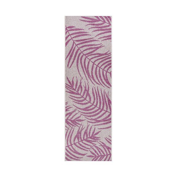 Covor adecvat pentru exterior NORTHRUGS Palmera, 70 x 300 cm, roz - bej