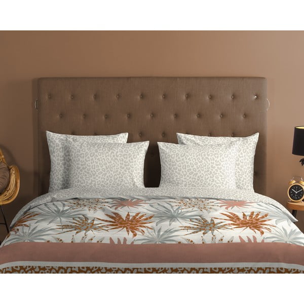 Lenjerie de pat alb/gri deschis din bumbac  140x200 cm – Good Morning-image-2