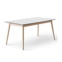 Masă de dining albă/în culoare naturală extensibilă cu blat alb 90x165 cm Meza – Hammel Furniture