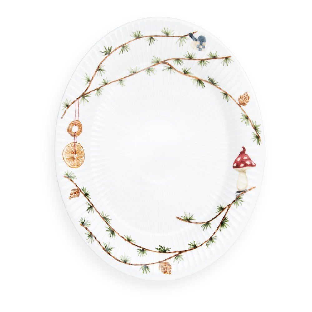 Tavă din porțelan 22,5x28,5 cm cu model de Crăciun Hammershøi Christmas – Kähler Design