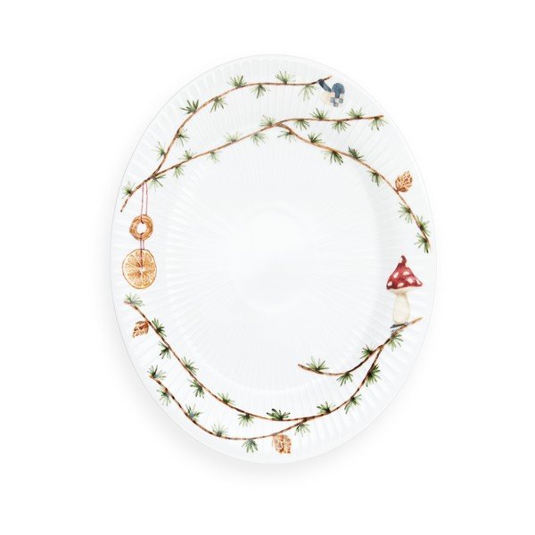 Tavă din porțelan 22,5x28,5 cm  cu model de Crăciun Hammershøi Christmas – Kähler Design