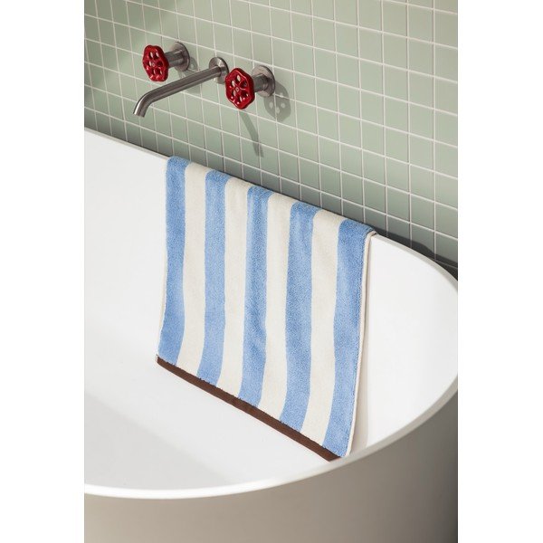 Covoraș de baie albastru din material textil 50x80 cm Gobo – noo.ma-image-1