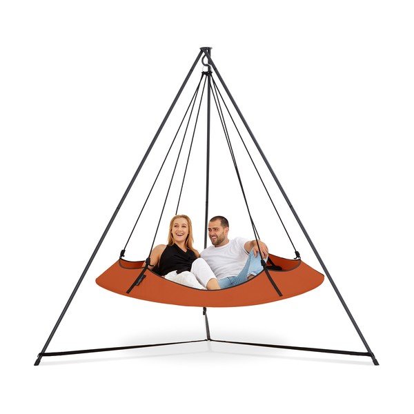 Leagăn de grădină portocaliu cu suport - Hangout Pod-image-2