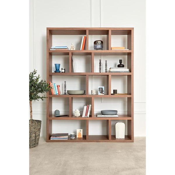 Bibliotecă maro cu aspect de lemn de nuc 150x198 cm Berlin – TemaHome-image-1