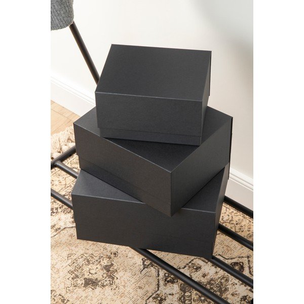 Cutii de depozitare 3 buc. din carton cu capac Ilse – Bigso Box of Sweden-image-1