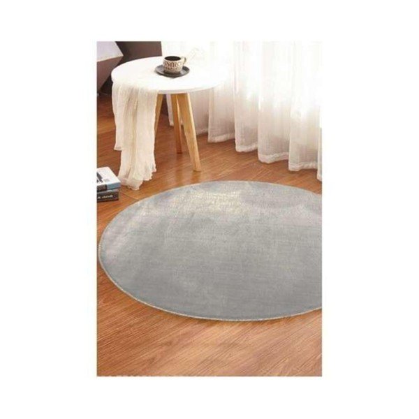 Covor gri deschis lavabil rotund ø 120 cm Pelush Grey – Mila Home-image-1