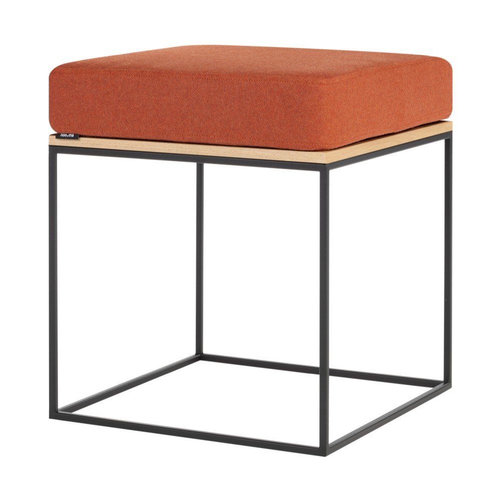 Scaun tip taburet teracotă tapițat Feo – noo.ma