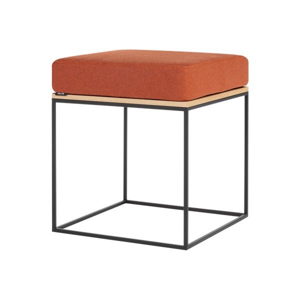 Scaun tip taburet teracotă tapițat Feo – noo.ma