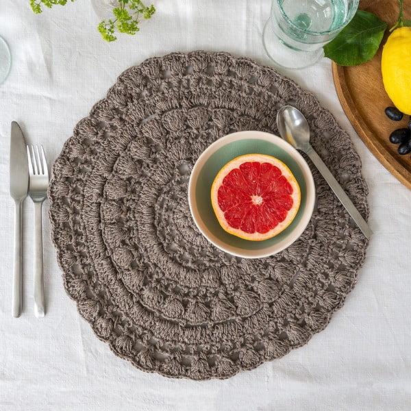 Suport pentru farfurii din amestec de bumbac ø 35 cm Crochet – Rex London-image-3