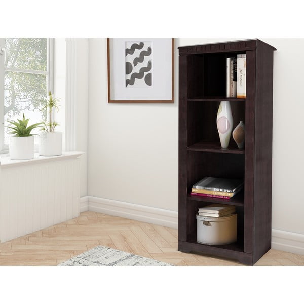 Bibliotecă maro din lemn de pin 50x135 cm Cubrix – Støraa-image-1