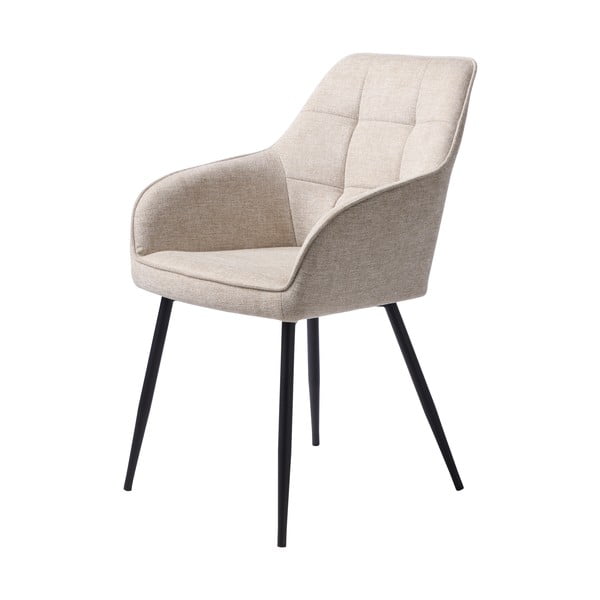 Scaun de sufragerie bej cu cotiere tapițat Nolan – Unique Furniture-image-1