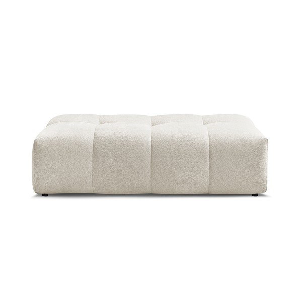 Taburet alb cu tapițerie din chenille Everest – Bobochic Paris