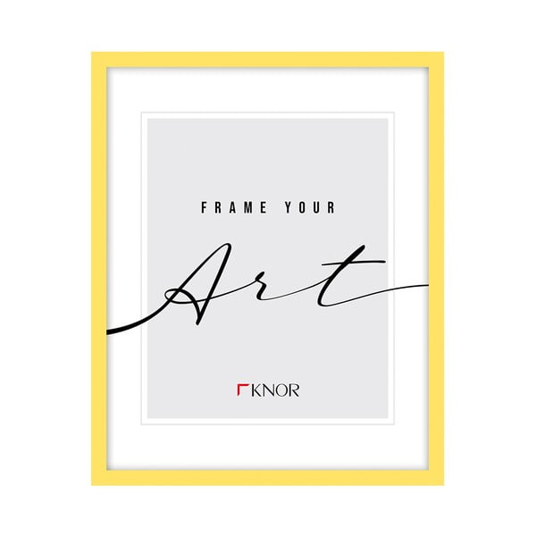 Ramă foto galbenă cu picior de susținere/de agățat 12x17 cm – knor-image-1