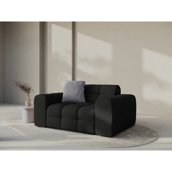 Canapea neagră 156 cm Kendal – Micadoni -image-1