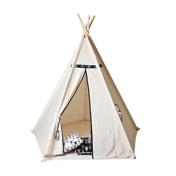 Cort teepee cu 5 laturi VIGVAM Design Arrow, crem