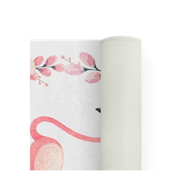 Covor pentru copii OYO Kids Flower Ring Flamingo, 100 x 140 cm-image-1