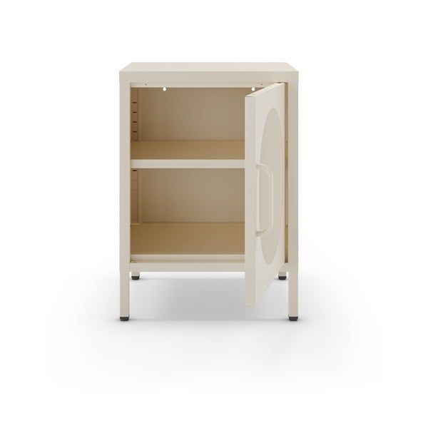 Noptieră crem din metal Diora – Marckeric-image-3