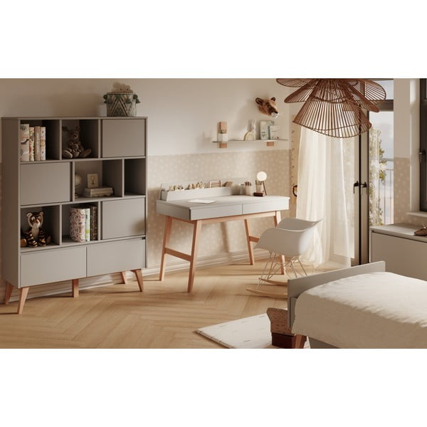 Bibliotecă pentru copii gri 120x42,5 cm Swing – Pinio-image-1