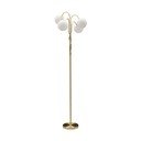 Lampadar alb-auriu cu abajur din sticlă (înălțime 176 cm) Glamy – Mauro Ferretti
