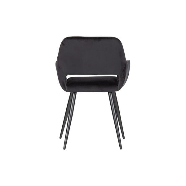 Set de scaune de sufragerie negru cu cotiere 2 buc. tapițat Jelle – WOOOD-image-4