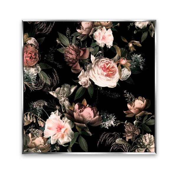 Tablou imprimat pe pânză Styler Copper Flowers, 67 x 67 cm