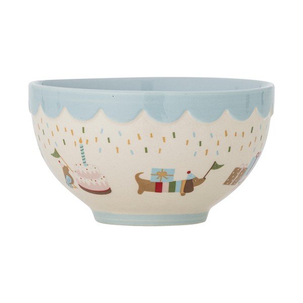 Bol pentru copii albastru deschis/crem din gresie ø 13,5 cm Celebrate – Bloomingville Mini-image-4