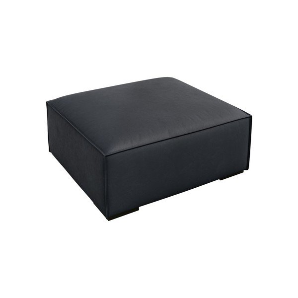 Taburet albastru închis cu tapițerie din piele Madame – Windsor & Co Sofas-image-1