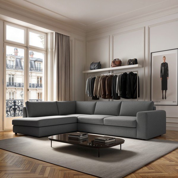 Colțar gri (cu colț pe partea stângă, în formă de ”L”) Baga – Rodier-image-1