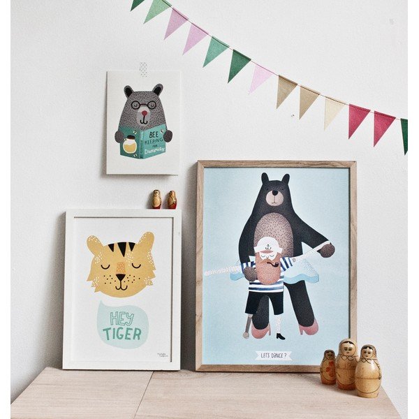 Poster Michelle Carlslund Hey Tiger, A4-image-1