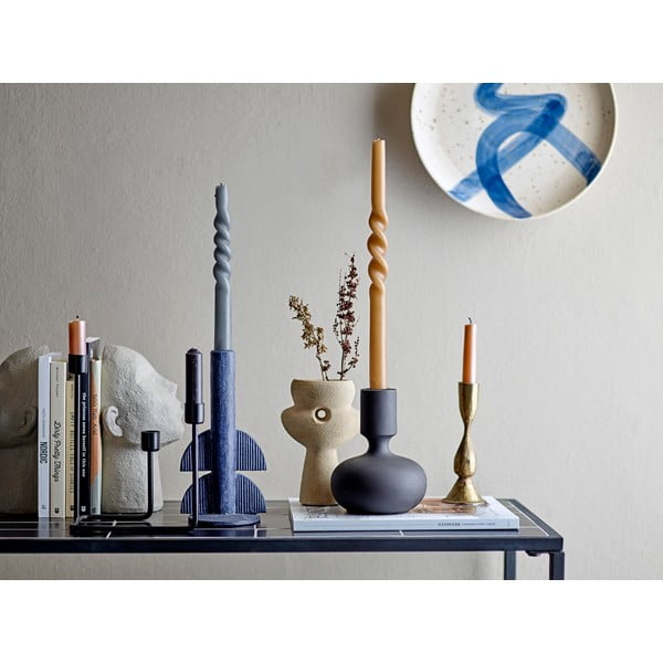 Sfeșnic Bloomingville Bess, înălțime 22 cm, albastru închis-image-1