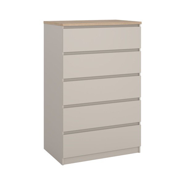 Comodă crem 77x121x50 cm Naia – Tvilum