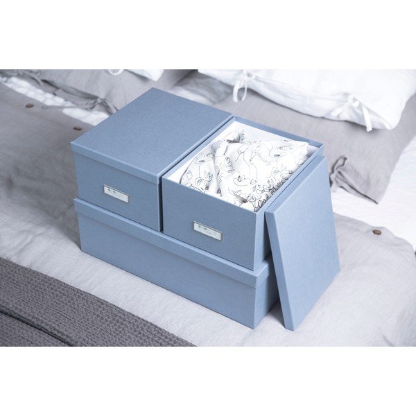 Cutii de depozitare cu capac din carton 3 buc.  Inge – Bigso Box of Sweden-image-2
