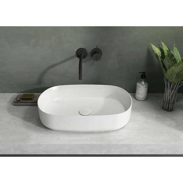 Chiuvetă albă din ceramică 55x36 cm Infinity Oval – Sapho-image-1