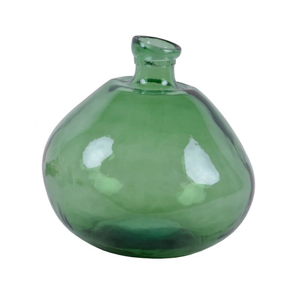 Vază din sticlă reciclată Ego Dekor Simplicity, înălțime 33 cm, verde