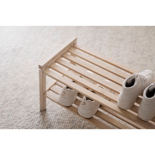 Pantofar în culoare naturală din lemn de stejar Confetti – Rowico-image-4