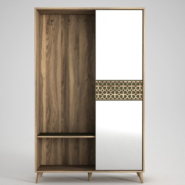 Dulap cu oglindă în decor de lemn de nuc Ratto Marvin-image-4
