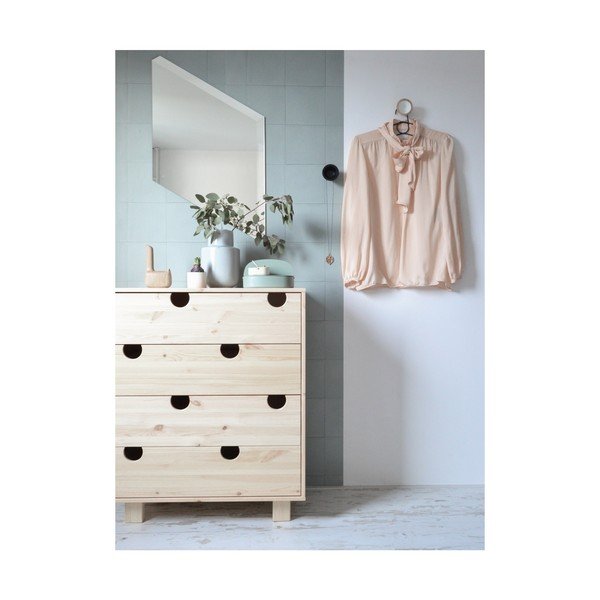 Comodă cu 4 sertare Karup Design House Natural/White-image-4