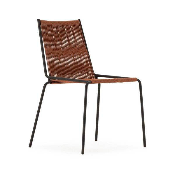 Scaune de dining teracotă stivuibile 2 buc. din metal Emily – Marckeric