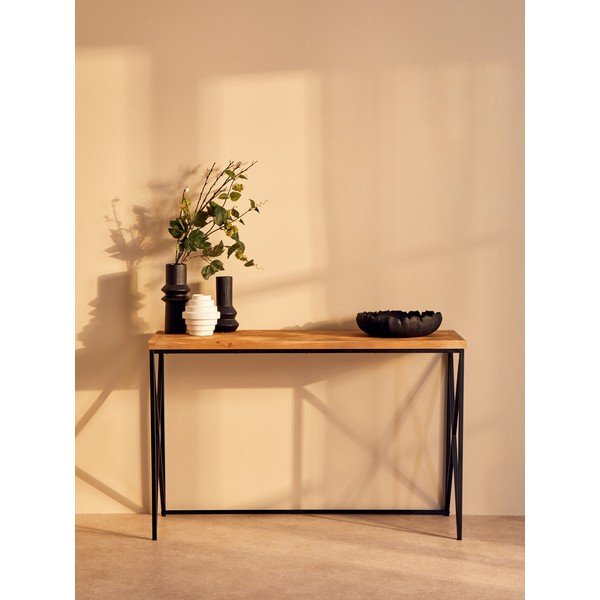 Masă consolă în culoare naturală din lemn de brad 48x120 cm Kickford – Premier Housewares-image-1
