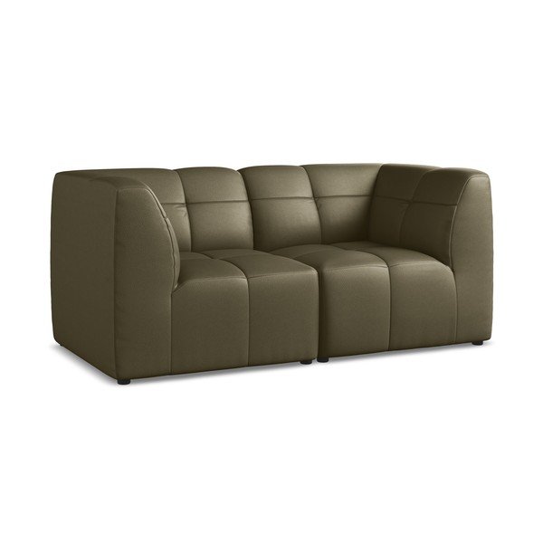 Canapea kaki cu tapițerie din imitație de piele 180 cm Aloha – Makamii-image-2