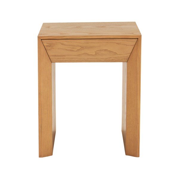 Noptieră în culoare naturală deschisă cu aspect de lemn de stejar Sunnemo – Jotex-image-4
