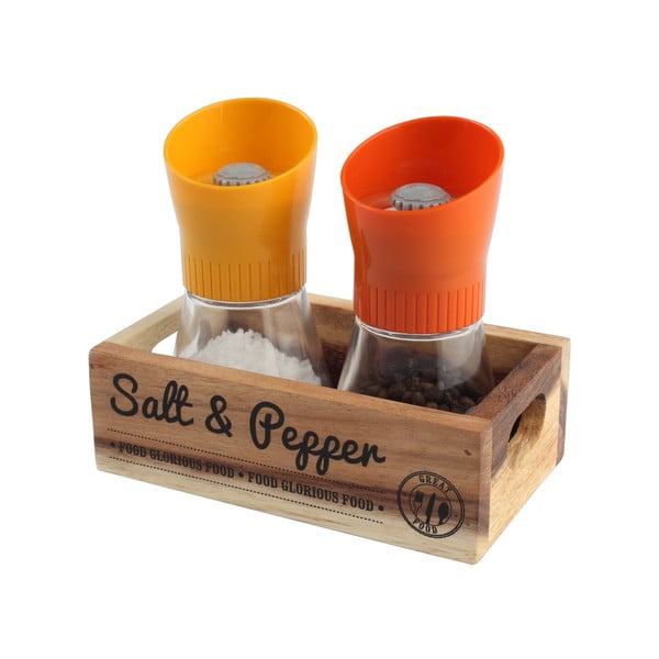 Suport din lemn de salcâm pentru sare și piper T&G Woodware Glorious-image-1