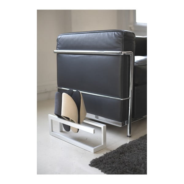 Suport pentru papuci de casă alb din metal Line – YAMAZAKI-image-2