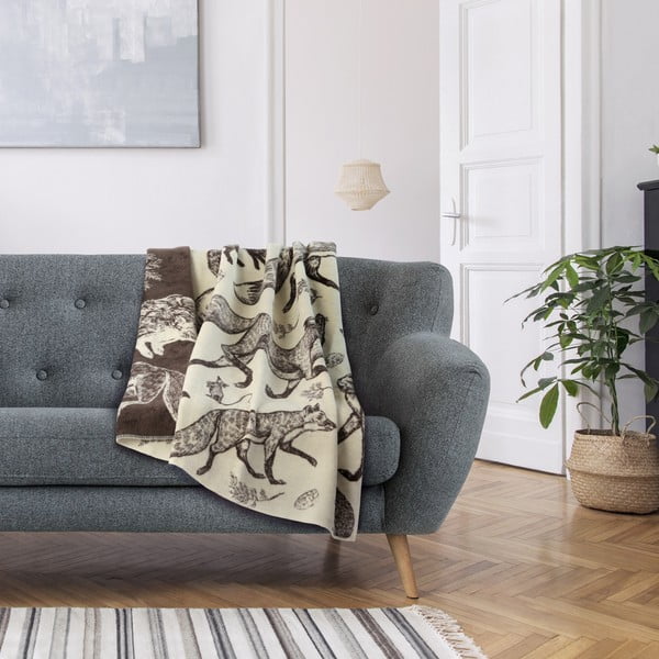 Pătură bej 200x150 cm Fox – Restilo-image-1