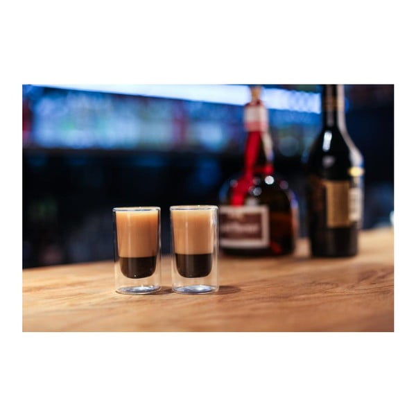 Set 2 pahare cu pereți dubli Vialli Design Amo Shot, 50 ml-image-2