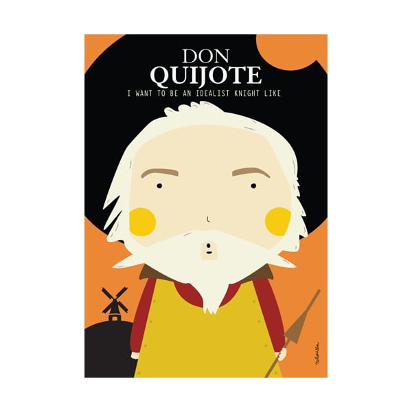 Poster NiñaSilla Don Quijote, 21 x 42 cm