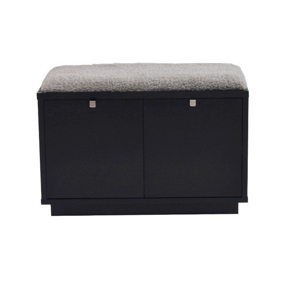 Pantofar negru/gri cu bancă Confetti – Rowico-image-1
