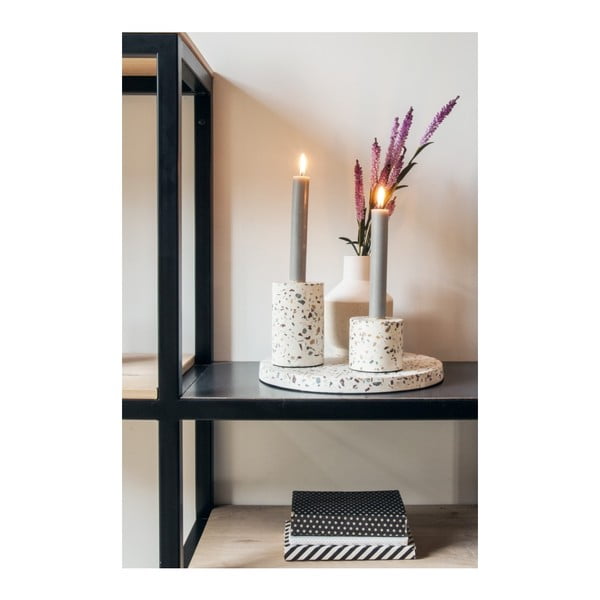 Sfeșnic artizanal PT LIVING Terrazzo Trois, înălțime 7,5 cm-image-3