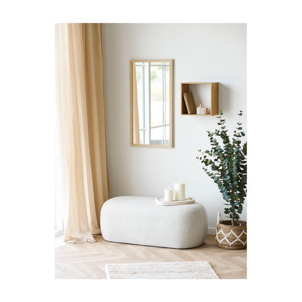 Bancă bej cu tapițerie din țesătură bouclé Blossomville – House Nordic-image-1